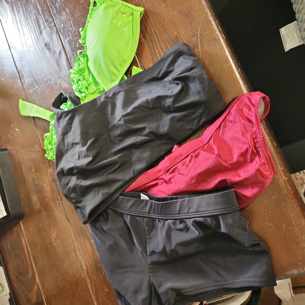 Beach JOY Green Fringe Bikini Top Bundle 4 Pieces